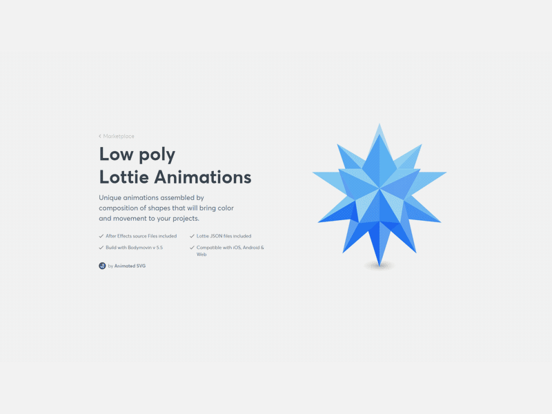 Low poly star - Lottie animation animated animation background geometric lottie lottiefiles low poly mosaic star