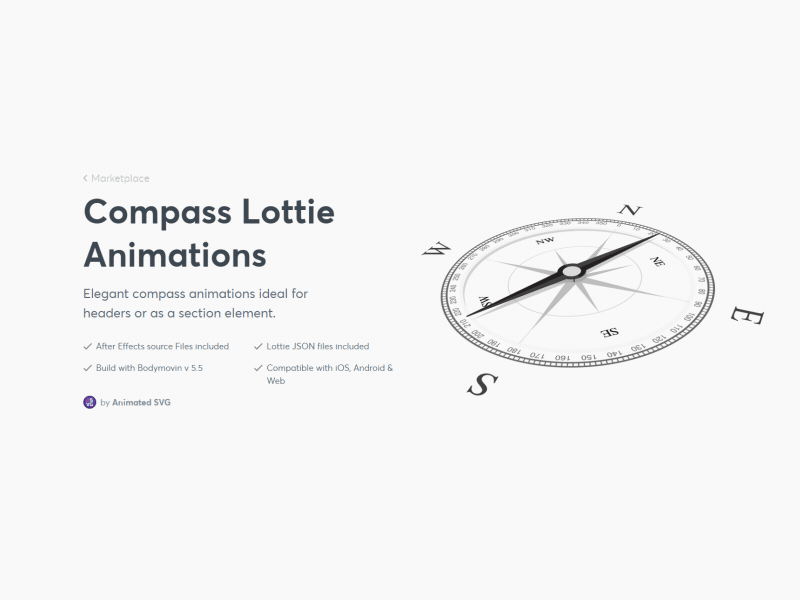 Compass - Lottie animation animated animation background compass direction lottie lottiefiles path