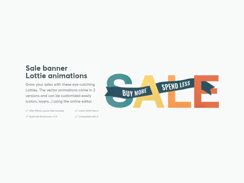 Sale banner Lottie animation animated animation background banner buy discount lottie lottiefiles ribbon sale sell shop