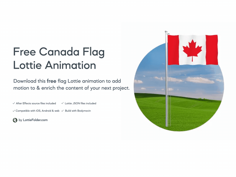 Canada flag Lottie animation by on Dribbble