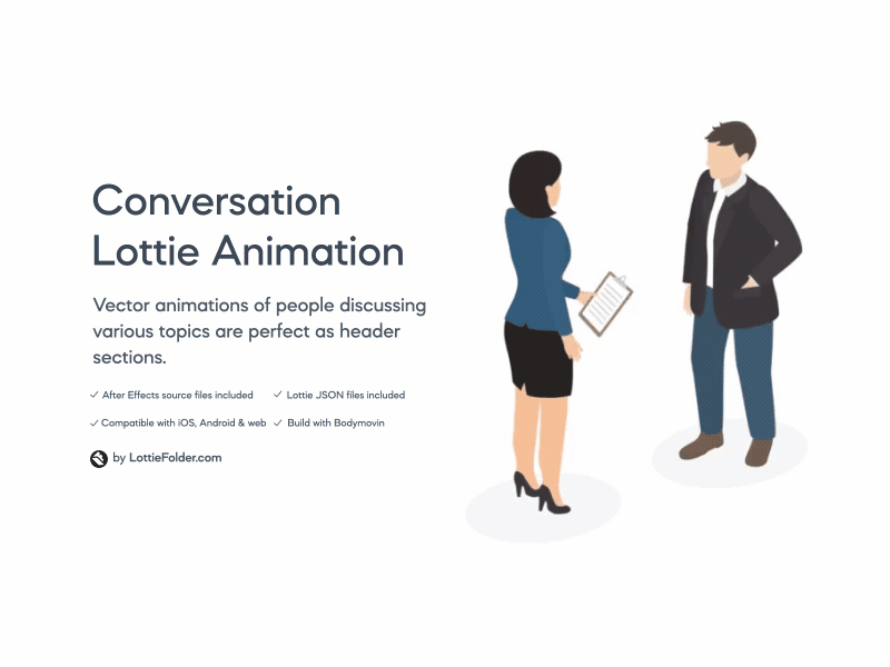 Talking People Lottie animation animation chat lottie lottie animation lottiefiles man people talk vector animation woman
