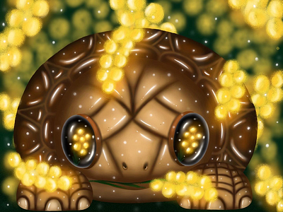 Gold turtle book challenge design game illustration procreate turtle