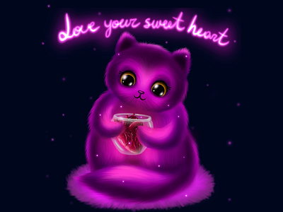 Happy Valentine’s Day cat book cat cute design game glow heart pur valentine