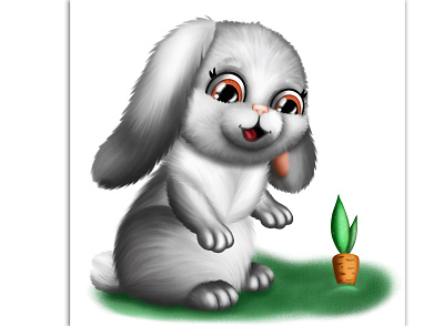 cute bunny animal book book illustration bunny character character design children cute fairytale illustration illustrator
