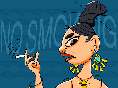 No smoking , but… design illustration procreate