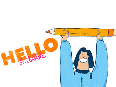 hello dribbble design graphic design illustration