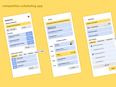 competition scheduling app for trainers