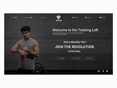 Fitness website hero section adobe creative design designer fitness typography ui uiux ux