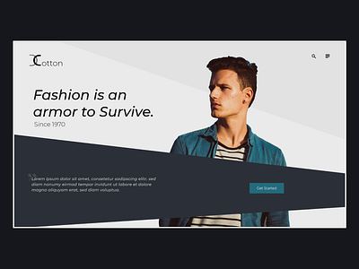 Fashion website hero section adobe branding design designer fashion typography ui uiux ux webdesign