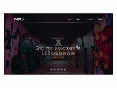Graffiti website hero section adobe art creativity design designer figma typography ui uiux ux webdesign website