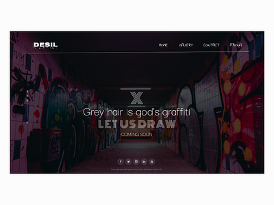 Graffiti website hero section