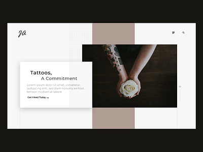 Tattoo website hero section adobe design designer figma tattoo ui uidesign uiux ux uxdesign webdesign webdesigner website