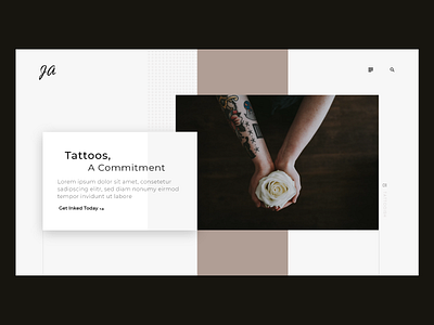 Tattoo website hero section