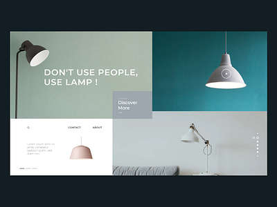 Lamp website hero section adobe design designer lamp typography ui uidesign uiux ux uxdesign webdesign website