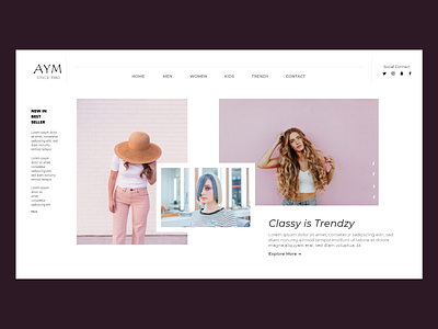 Fashion website hero section adobe design designer fashion figma ui uidesign uiux ux uxdesign webdesign website