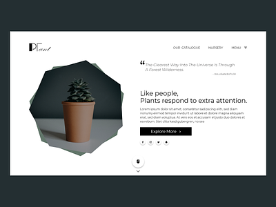 Plants website hero section adobe design designer figma plants ui uidesign uiux ux uxdesign webdesign website