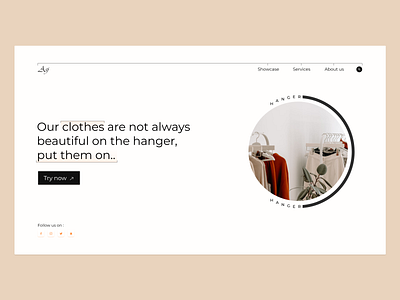 Minimal fashion web design