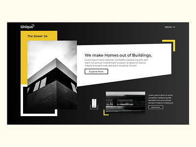 Architecture website hero section adobe building design designer figma modern typography ui uidesign uiux ux uxdesign webdesign website