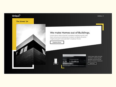 Architecture website hero section