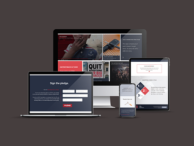 Quit Big Tobacco Landing Page design by Julia Barry