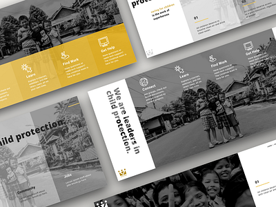 Sleek Social Work variations by Julia Barry - ChildHub Redesign black and gold black and white black and yellow children design education empowering minimal minimalist orange photos sketch social good social justice story uxdesign web design web designer yellow