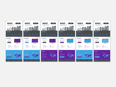 "Rust" modular redesign by Julia Barry blue bright design empowering gray illustration minimal mozilla purple redesign rust social good tech uxdesign web design web designer