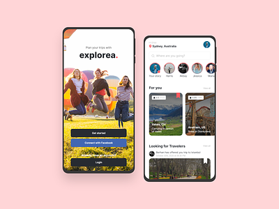 Explorea - A new way to plan trips appdesign designer designinspiration mobile product travelapp uiinspiration userexperience userinterfacedesign uxuidesign