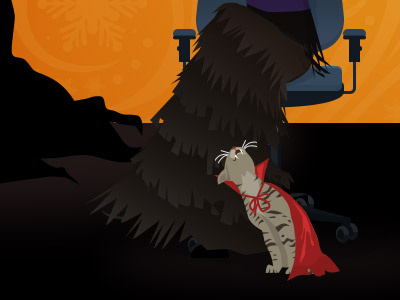 Halloween is Coming Soon cat dracula halloween homepage