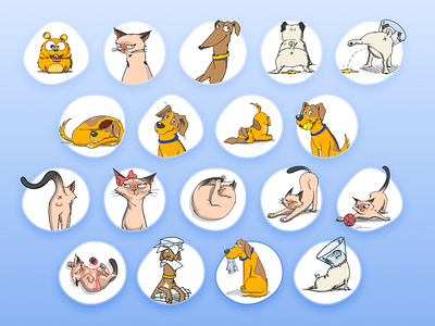 Chayuta illustrations figma hand drawn illustration illustrator pets