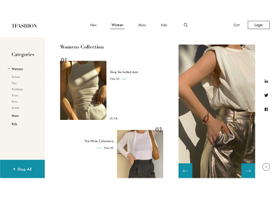 Fashion landing page ui design design sketch ui ux web website design