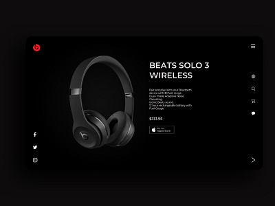 "Beats Solo 3 Wireless" UI Concept