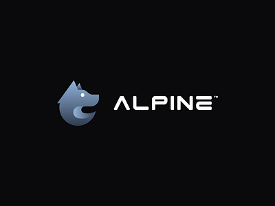 Alpine Branding 2021® alpine brand brand design brand identity branding branding design cute design letter logo logo design logodesign professional simple sweet wolf wolf logo