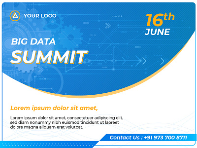 Big Data Summit - Social Media Post branding design design newsletter post socialmedia typography uxdesign vector website design