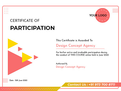 Certificate Design Template branding branding design design icon logo newsletter ux uxdesign vector web