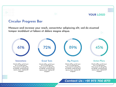 Website Section Circular Progress Bar branding branding design graph illustration pie charts piechart product design progressbar typography ux uxdesign vector website design