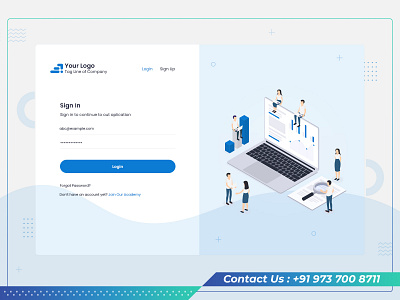 Login screen UI Creative Design