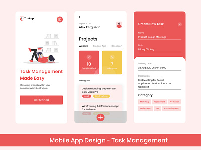 Task Management App appdesign branding branding design dailyui design illustration product page taskmanagement taskmanager typography ui uxdesign website design