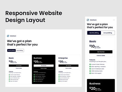 Pricing Page - Web & Mobile branding branding design product page typography uxdesign website design