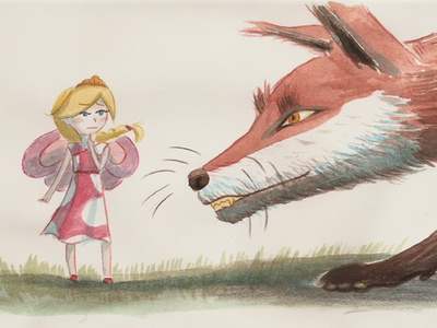 How are you doing, Missy? childrensbook fairies fantasy fox illustration picturebook pixie sketch