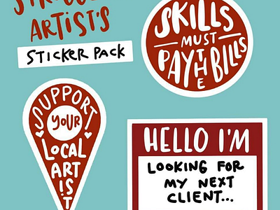 Struggling Artist's Sticker Pack stickers homwork2020