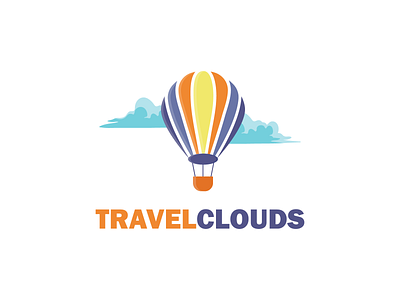 Travel Clouds air hot air hot ballon art ballon branding combination logo design graphic design illustration logo logodesign travel travelclouds