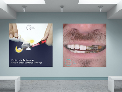 Posters design for Dental Clinic 2020 dentist graphic design night photoshop poster sun teeth winning