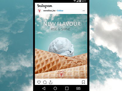 Ice Cream ad campaign ice cream instagram photo photoshop post