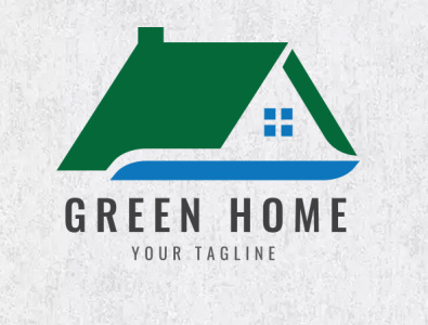 GREEN HOME branding graphic design logo