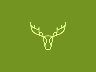 Moose Logo animal logo brand branding deer icon linear logo mark mascot moose vector