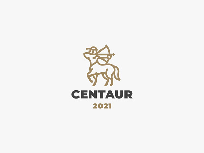 Centaur Logo Design brand branding centaur centaurus graphic design greek mythology kentaur linear logo mark