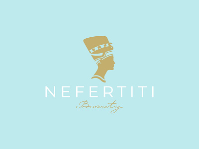 Nefertiti Beauty Logo beauty product brand branding cleopatra cosmetics egypt feminine graphic design illustration jewelry logo luxury nefertiti queen