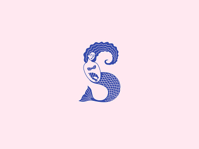 S-Syrenka Logo Design brand branding cartoon feminine fish girl graphic design illustration letter logo logo mark mascot mermaid ocean s letter sea syrena syrenka vector