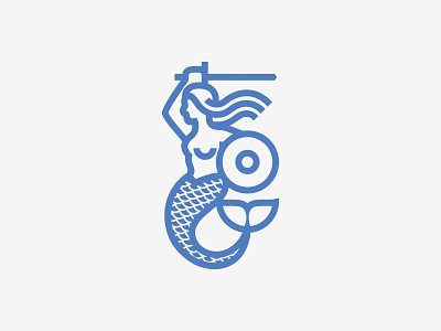 Warsaw Mermaid Logo branding city illustration logo mermaid poland symbol syrenka warsaw