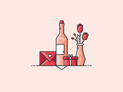 Valentines Day Scene design icon illustration love valentines valentinesday vector vectorart